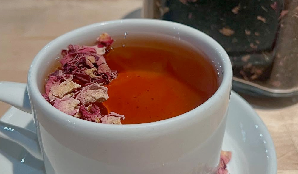 Cup of Rose and Black Tea